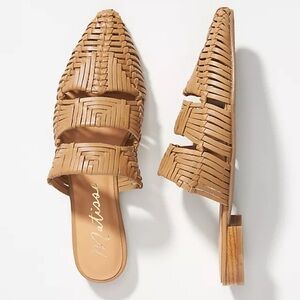 Matisse Tan Woven Slide Sandals